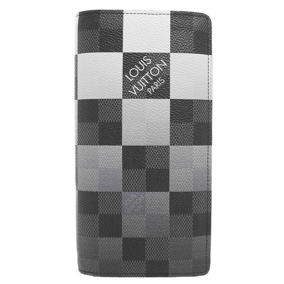 Louis Vuitton Bifold Portefeuille Graphite Wallet Giant Long Black NM Brazza - Picture 1 of 8